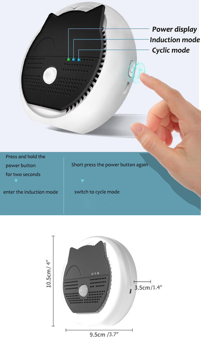 Cat Litter Deodorizer, 99% Deodorization Pet Litter Box Deodorizer, 3600 mAh Smart Unscented Odor Eliminator, Professional Indoor Smell Eliminator for Litter Boxes Bathroom Toilet Kitchen