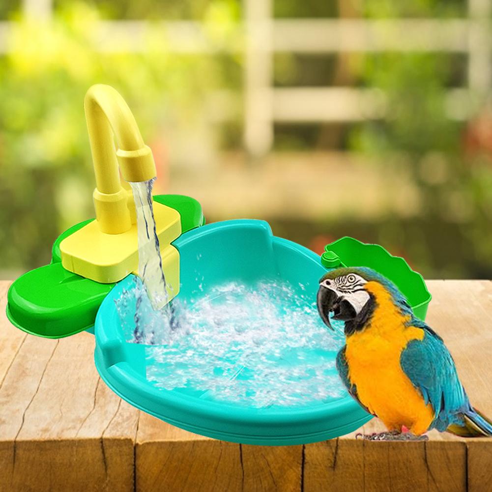 Bird Bath for Cage, Bird Bath Fountains Indoor, Parrot Automatic Bathing Box Bird bath Shower Accessories Bird Toys for Parakeets, Budgie, Cockatiel, Conure and Small Birds