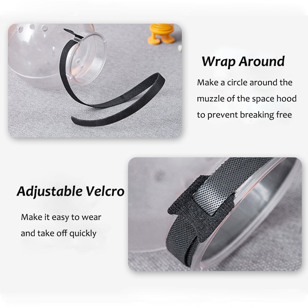 Cat Space Hood, Adjustable Kitten Muzzle, Breathable Anti-Licking Muzzles Cover Guard to Prevent Biting Licking and Chewing, Safety Prevent Pet Muzzles for Nail Clipping Bathing Grooming