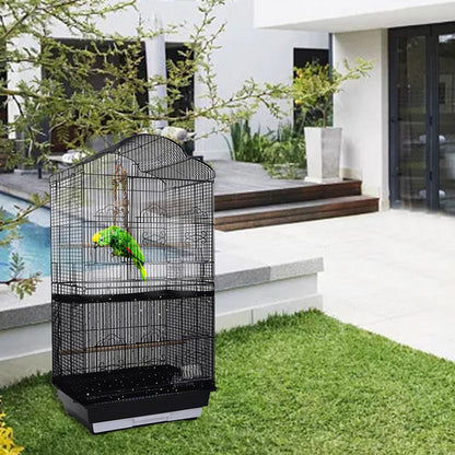 Bird Cage Cover 2 PCS, Bird Cage Seed Catcher, Universal Birdcage Nylon Mesh Net Cover with Starry Sky Pattern, Soft Airy Gauze Birdcage Skirt Seed Guard for Parrots Parakeet Round Square Cages