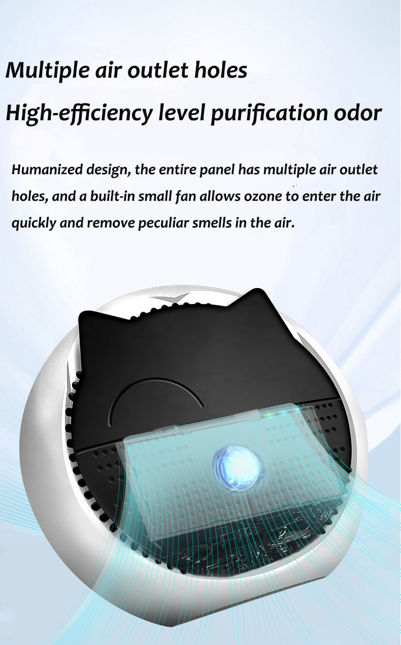 Cat Litter Deodorizer, 99% Deodorization Pet Litter Box Deodorizer, 3600 mAh Smart Unscented Odor Eliminator, Professional Indoor Smell Eliminator for Litter Boxes Bathroom Toilet Kitchen