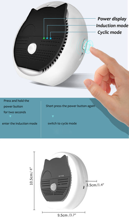Cat Litter Deodorizer, 99% Deodorization Pet Litter Box Deodorizer, 3600 mAh Smart Unscented Odor Eliminator, Professional Indoor Smell Eliminator for Litter Boxes Bathroom Toilet Kitchen