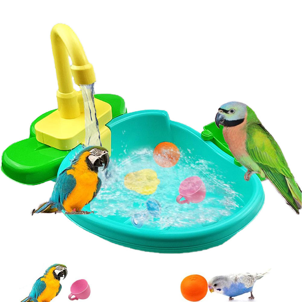 Bird Bath for Cage, Bird Bath Fountains Indoor, Parrot Automatic Bathing Box Bird bath Shower Accessories Bird Toys for Parakeets, Budgie, Cockatiel, Conure and Small Birds