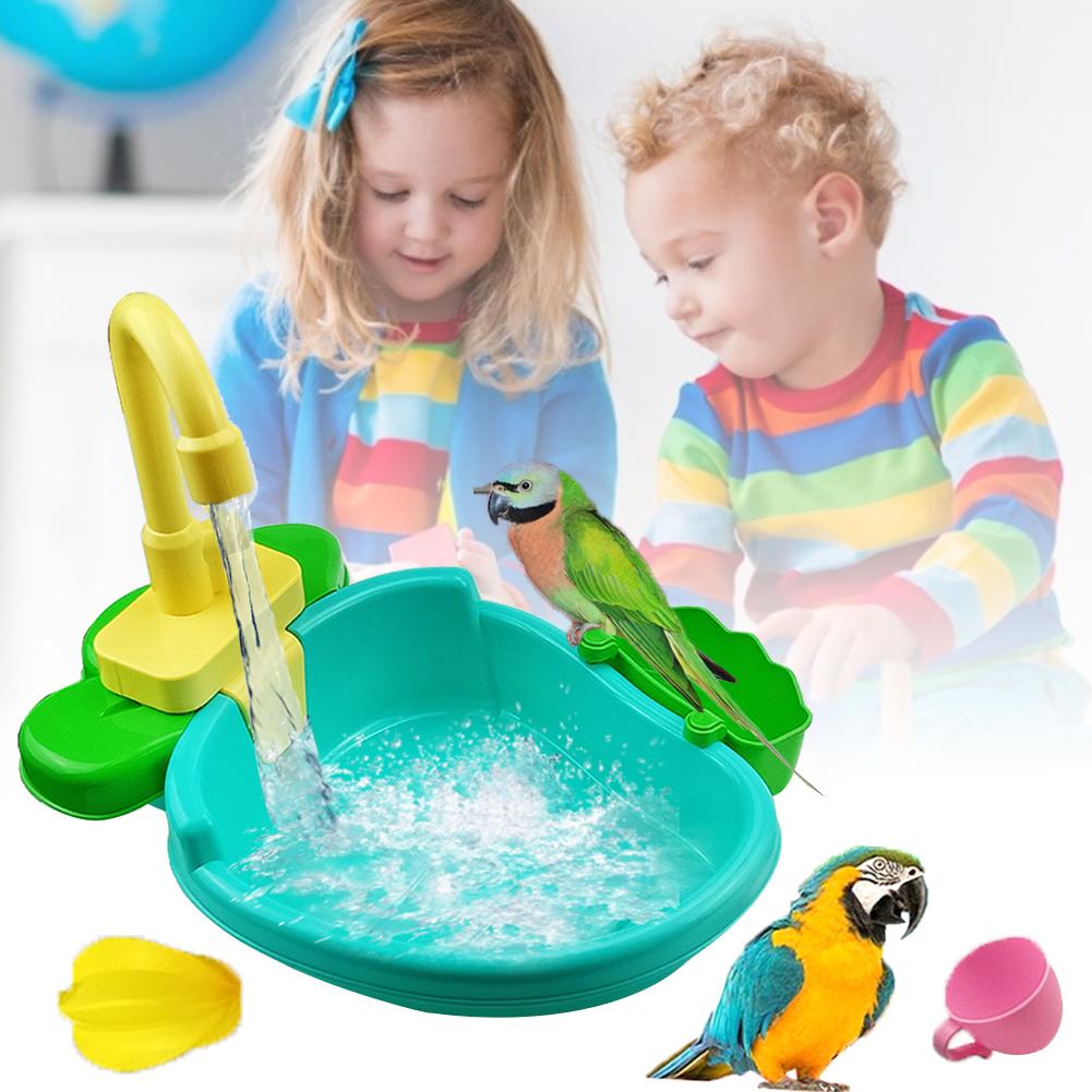 Bird Bath for Cage, Bird Bath Fountains Indoor, Parrot Automatic Bathing Box Bird bath Shower Accessories Bird Toys for Parakeets, Budgie, Cockatiel, Conure and Small Birds