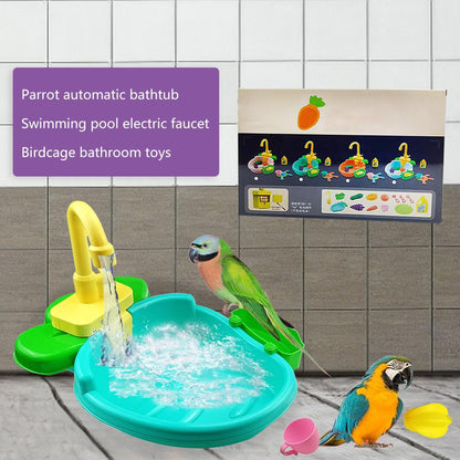 Bird Bath for Cage, Bird Bath Fountains Indoor, Parrot Automatic Bathing Box Bird bath Shower Accessories Bird Toys for Parakeets, Budgie, Cockatiel, Conure and Small Birds