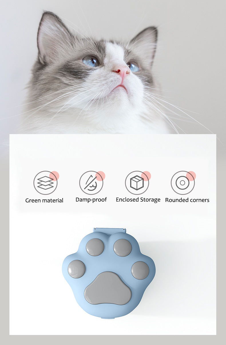 Cat Food Storage Container, Airtight Flip Top Pet Food Storage Bin with Scoop, Cute Cat Paw Shape BPA-Free Food Storage Container, Store up 17 to 22 lbs, Gifts for Cats Dogs and Owners
