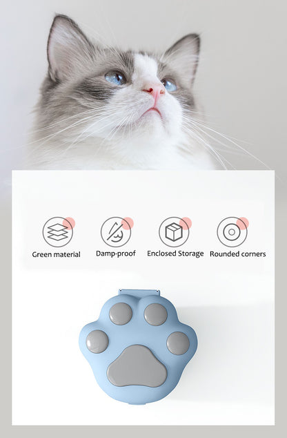 Cat Food Storage Container, Airtight Flip Top Pet Food Storage Bin with Scoop, Cute Cat Paw Shape BPA-Free Food Storage Container, Store up 17 to 22 lbs, Gifts for Cats Dogs and Owners