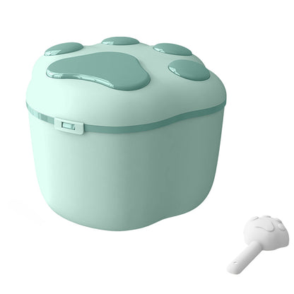 Cat Food Storage Container, Airtight Flip Top Pet Food Storage Bin with Scoop, Cute Cat Paw Shape BPA-Free Food Storage Container, Store up 17 to 22 lbs, Gifts for Cats Dogs and Owners