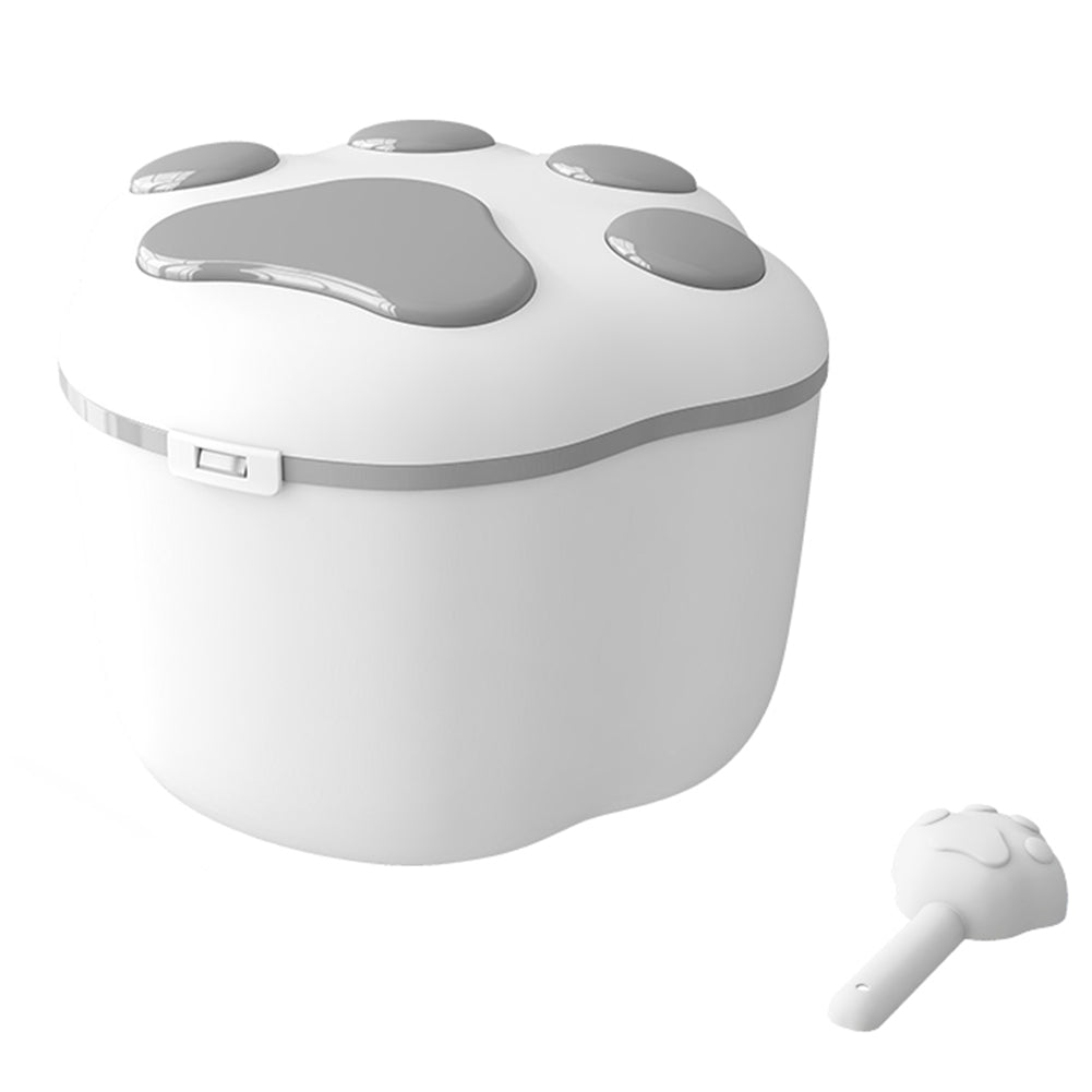 Cat Food Storage Container, Airtight Flip Top Pet Food Storage Bin with Scoop, Cute Cat Paw Shape BPA-Free Food Storage Container, Store up 17 to 22 lbs, Gifts for Cats Dogs and Owners