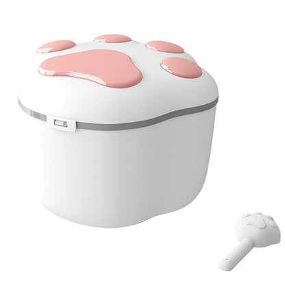 Cat Food Storage Container, Airtight Flip Top Pet Food Storage Bin with Scoop, Cute Cat Paw Shape BPA-Free Food Storage Container, Store up 17 to 22 lbs, Gifts for Cats Dogs and Owners
