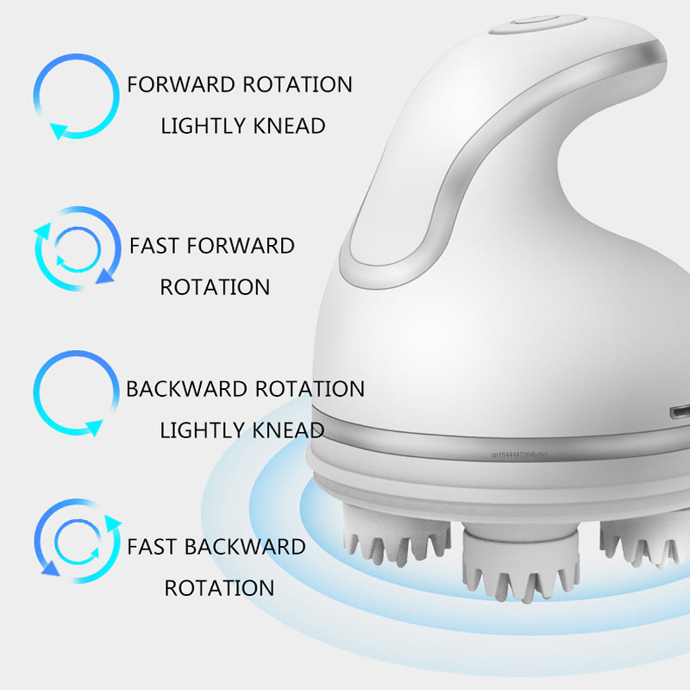 Electric Scalp Massager for Cats, Portable Pet Head Massager, Automatic Rotate Massager for Hair Growth Blood Circulation Head Relaxation